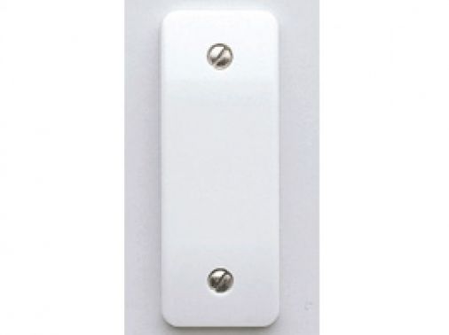 MK K3825WHI White Plastic 1 Gang Architrave Blank Plate, 86 x 31mm, 60.3mm Fixing Centres