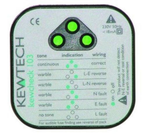 Mains Socket Tester with High Definition Green LEDs, Audible Tone, 14 Wiring Conditions, Drop Proof, 2 Year Guarantee