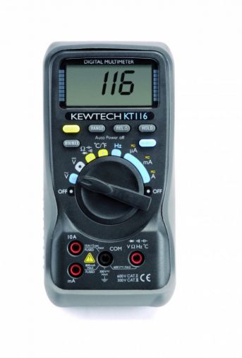 Digital 600V & 10A AC/DC Multimeter with Temperature Measurement