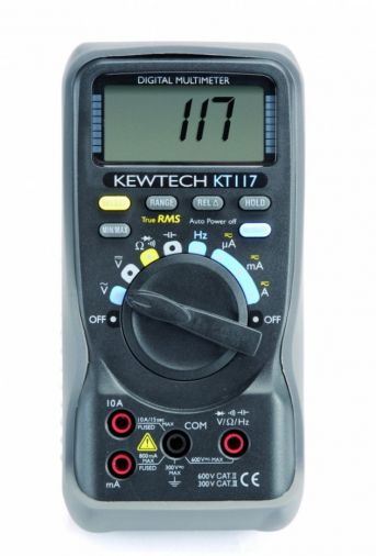 Digital 600V & 10A AC/DC TRMS Multimeter, True RMS, Auto Ranging, MIN/MAX Memory, Data Hold, Frequency, Diode Test, Capacitance, Resistance, Continuit