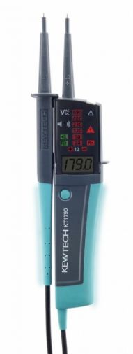 2-Pole LED & LCD Voltage Tester, Clear Audible Tone, UK GS38 Slender Probe Tips, Torch Light, 690V AC/DC, Continuity Test, Self-Diagnostic, CAT IV 600
