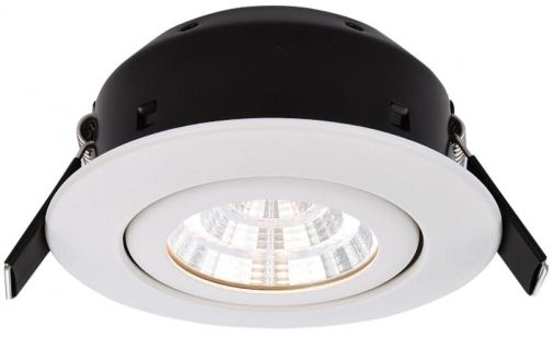 LED Fire Rated Downlight - White - 7W - 620 Lumens - 4000K - 40 Deg Beam Angle - IP44 Rated - 30,60,90min Fire Rated