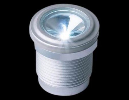 1W LED Mini Downlight, Blue, IP65, 30mm Diameter, 26mm Cut Out, 110 Deg Beam Angle