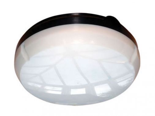 2D 28W Circular Bulkhead Opal Diffuser, White Base, 3000K, IP65