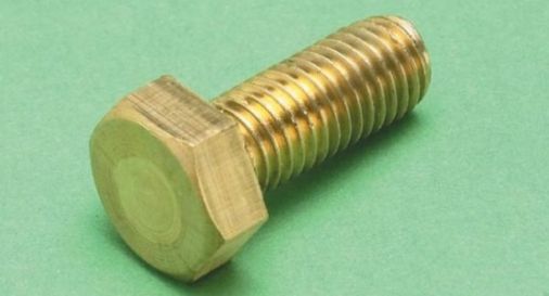 M10 x 25mm Brass Bolt, Sold Individually