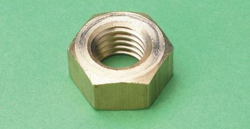 M8 Brass Nut, Sold Individually, Green Finish
