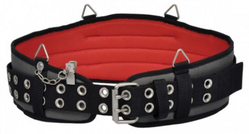 Heavy-duty Padded Tool Belt, 32-52" Waist, 4 Loops, Securing Clip