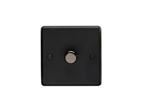 Eurolite MB1DLED Metal Matt Black Dimmer Switch For LED 1 Gang