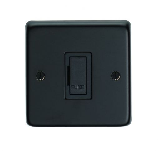 Eurolite MBUSWFB Metal Matt Black Unswitched Fused Spur