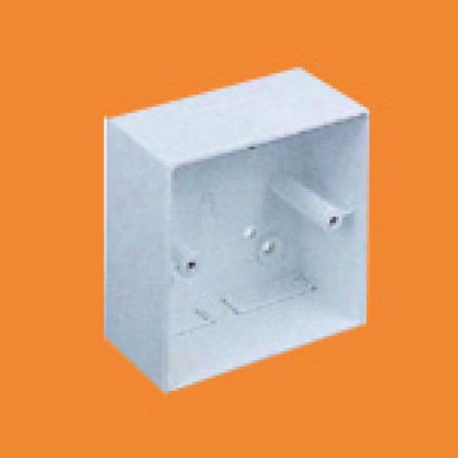 Marshall Tufflex MSSB18WH 1 Gang Mini Trunking Mounting Box with Square Corners, 44mm, PVC, White Finish