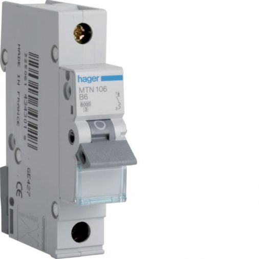 SP Type B MCB, 32A, 1 Module, 6kA Breaking Capacity