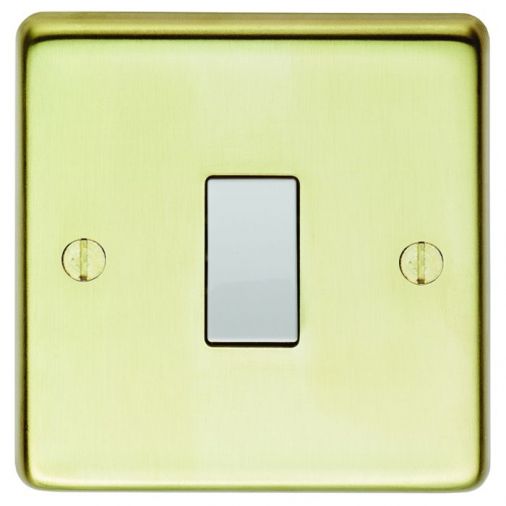 Eurolite PBINTW Metal Polished Brass Intermediate Switch 1 Gang