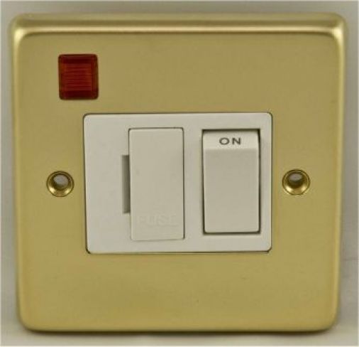 Eurolite PBSWFNW Metal Polished Brass Switched Fused Spur