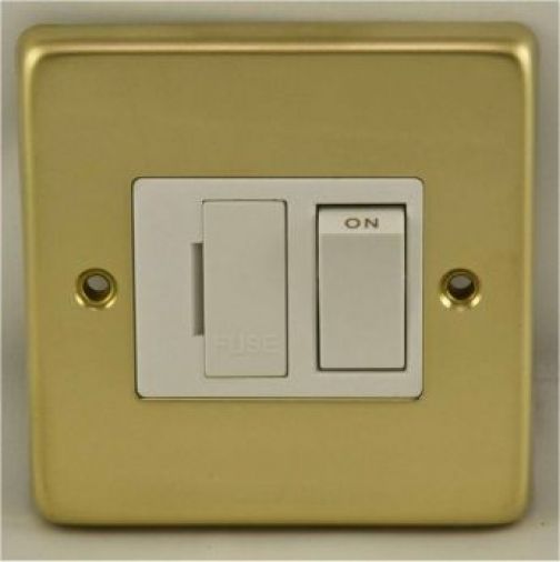 Eurolite PBSWFW Metal Polished Brass Switched Fused Spur