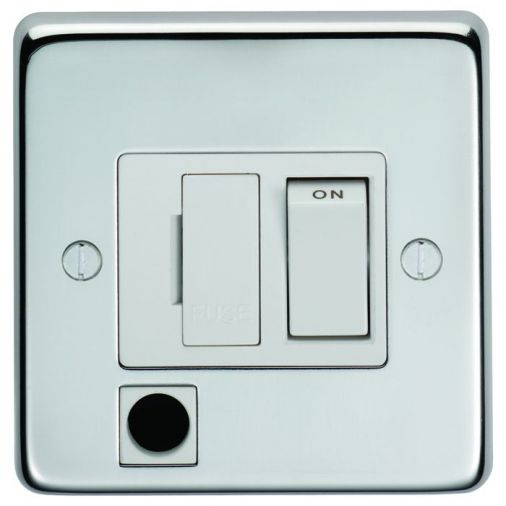 Eurolite PSSSWFFOW Metal Polished Stainless Steel Switched Fused Spur