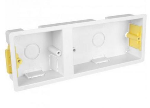 Appleby SB638 1 + 2 Gang 35mm PVC Dry Lining Box, White Finish