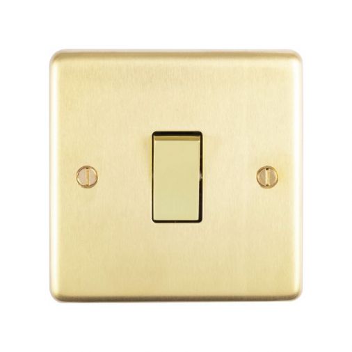 Eurolite SBINT Metal Satin Brass Intermediate Switch 1 Gang