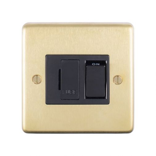 Eurolite SBSWFB Metal Satin Brass Switched Fused Spur