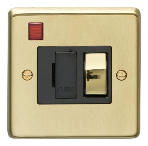 Eurolite SBSWFNB Metal Satin Brass Switched Fused Spur