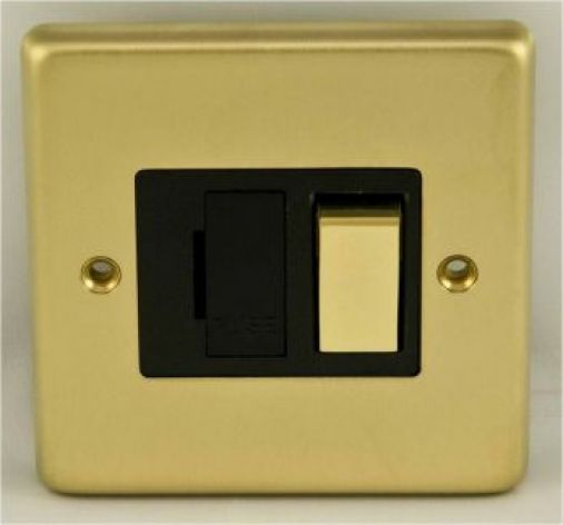 Eurolite SBSWFPBB Metal Satin Brass Switched Fused Spur
