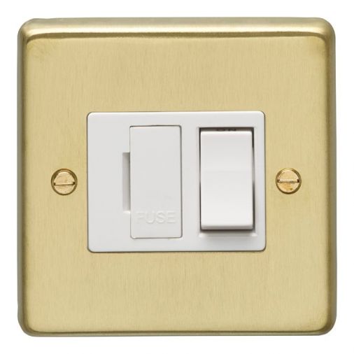 Eurolite SBSWFW Metal Satin Brass Switched Fused Spur