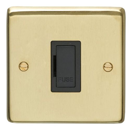 Eurolite SBUSWFB Metal Satin Brass Unswitched Fused Spur