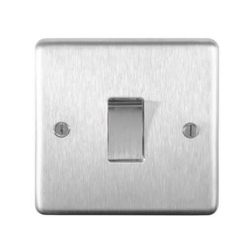 Eurolite SSSINT Metal Satin Stainless Steel Intermediate Switch 1 Gang
