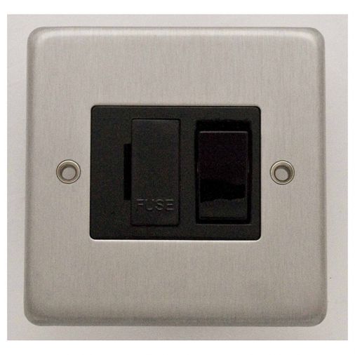 Eurolite SSSSWFB Metal Satin Stainless Steel Switched Fused Spur