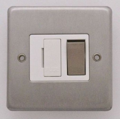 Eurolite SSSSWFSSW Metal Satin Stainless Steel Switched Fused Spur