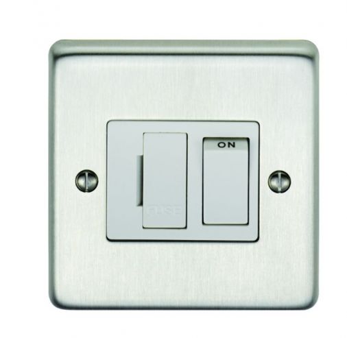 Eurolite SSSSWFW Metal Satin Stainless Steel Switched Fused Spur