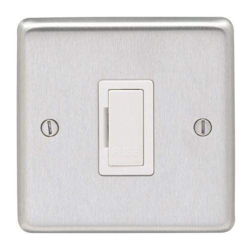 Eurolite SSSUSWFW Metal Satin Stainless Steel Unswitched Fused Spur
