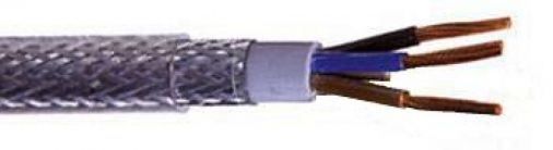 4mm 3-Core SY Flex Cable, Per Metre, Steel Braided