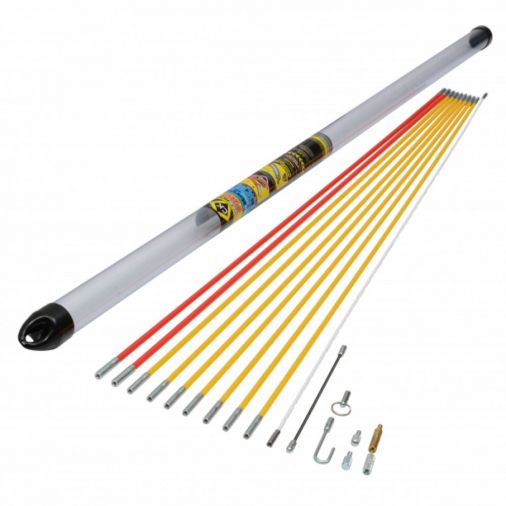 10m Cable Rod Standard Set, 100% Splinter-Proof, 4 Flexibilities, 7 Accessories