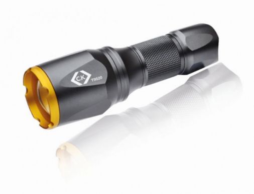 150 Lumen LED Hand Torch, High Power Cree XR-E Q5, 3 Modes, Rapid Focus, Plano-Convex Lens, Aluminium, IPX4, 5/14hrs, 133x40mm