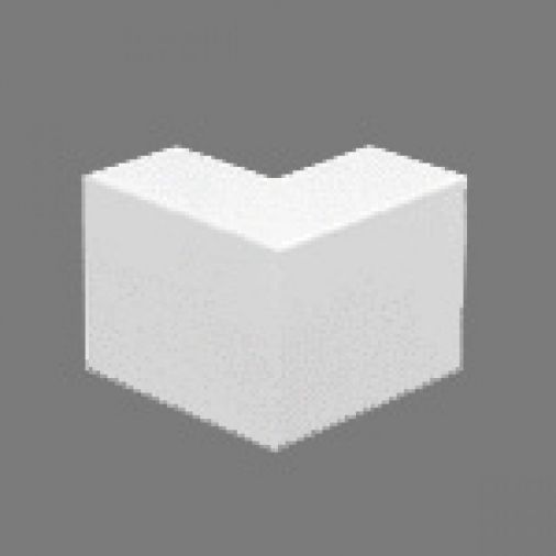 16mm External Bend PVC Mini Trunking, White Finish