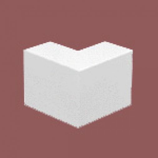 White PVC Mini Trunking External Bend 25x16mm