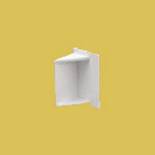 White PVC Mini Trunking End Cap 38x25mm