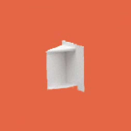 White PVC Mini Trunking End Cap 38x38mm
