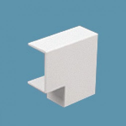 White PVC Mini Trunking Flat Bend 38x16mm