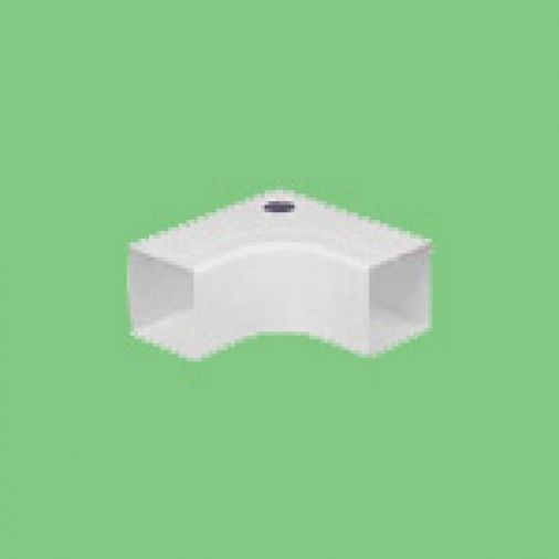 White PVC Maxi Trunking Internal Bend 50 x 50mm