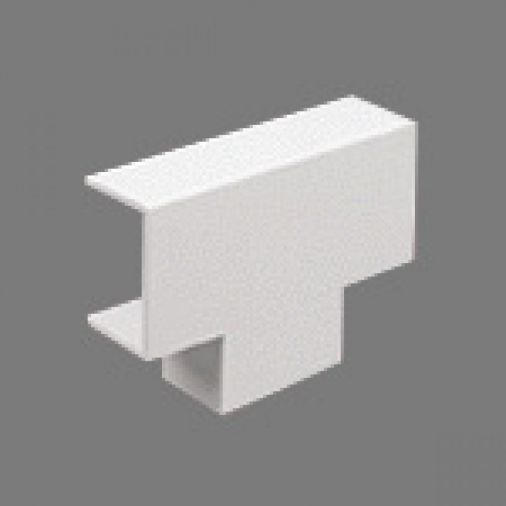 White PVC Mini Trunking Equal Tee 16x16mm