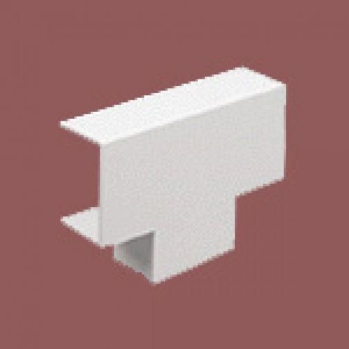 White PVC Mini Trunking Equal Tee 25x16mm