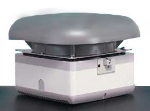 Roof Mounted Extract/Intake Fan with Shutter, 300mm/12", White Finish