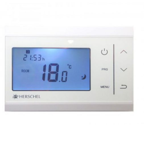 Herschel iQ Single Zone Heater Control Pack, T1 Thermostat, R1 Receiver, 2.3kW, 230V, Wall/Free-Standing