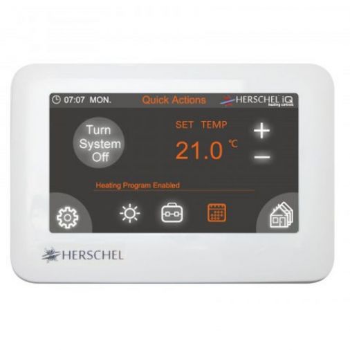 Herschel iQ WH1 Central Control Unit, LCD Touch Screen, Up to 36 R1 Receivers, 6 Zones, 5+1+1 Week Schedule, Window Open Function