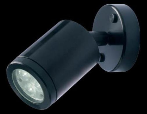 3W LED Wall Light Black, Warm White 3000K, 38 Deg Beam Angle, IP65 Rated