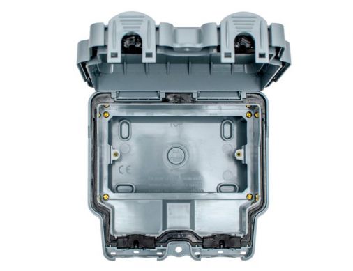 Eurolite WP8623 Weatherproof IP66 2-Gang Enclosure Grey