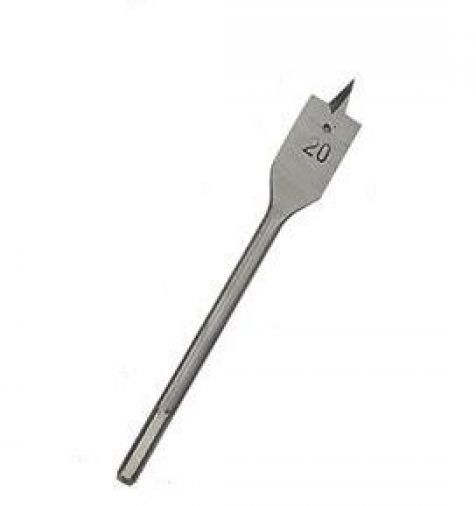 20mm Flat Wood Drill Bit 13/16", High-Grade Steel, Silver Finish