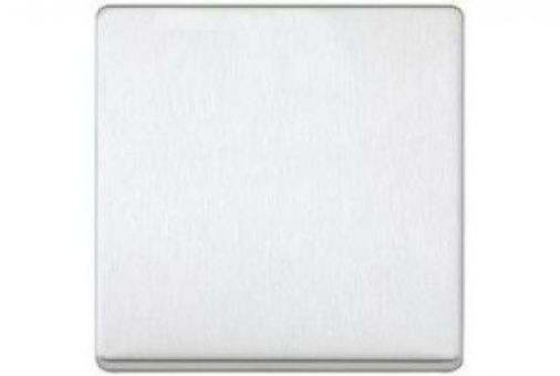 MK K24330BSS 1 Gang Blank Plate Screwless, Brushed Stainless Steel