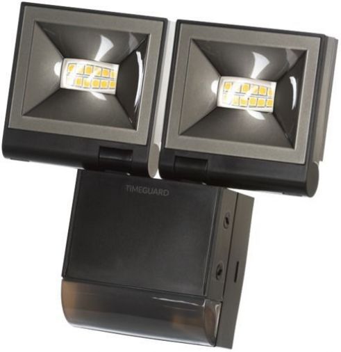 10W LED Compact PIR Floodlight Twin Flood - 4000K, 50x160x167mm, 90x90 Deg, IP55